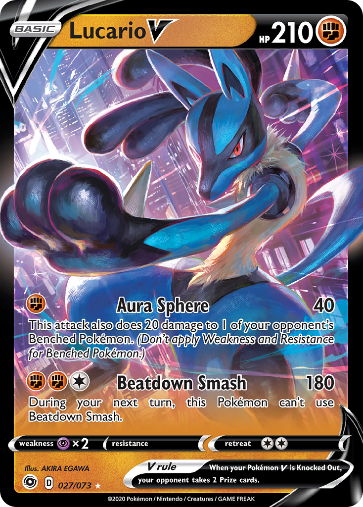 Lucario V (027/073) [Sword & Shield: Champion's Path]