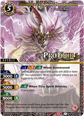 Stormbeast Emperor Thunder Leon (X Rare Special Pack Vol. 1) (BSS01-013) [Battle Spirits Saga Promo Cards]