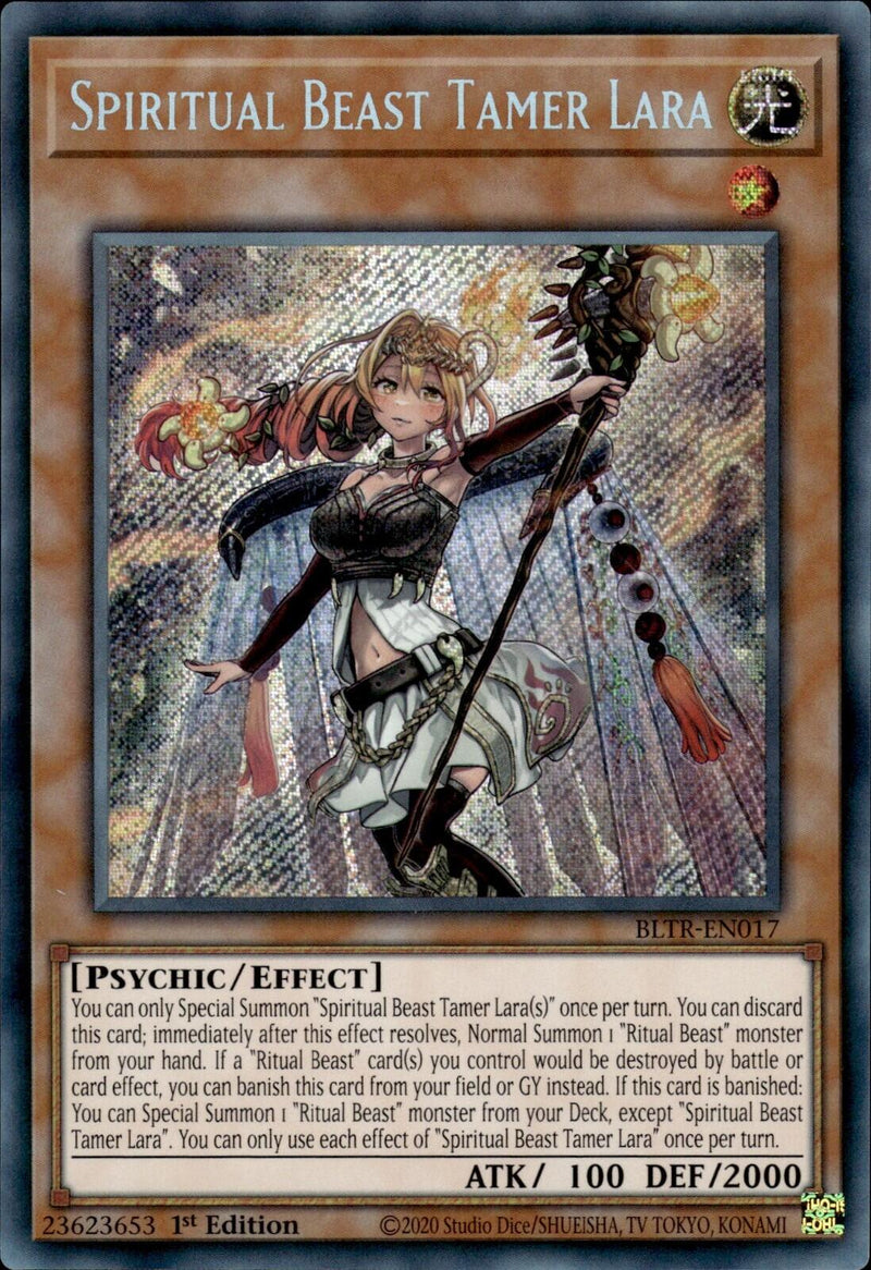 Spiritual Beast Tamer Lara [BLTR-EN017] Secret Rare