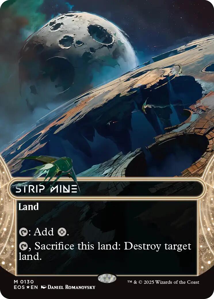 Strip Mine (0130) (Borderless) (Galaxy Foil) [Edge of Eternities: Stellar Sights]