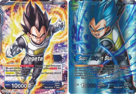 rare marvel masterpiece cards Vegeta // Super Saiyan Blue Vegeta (BT1-028) [Galactic Battle]