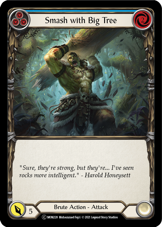 Smash with Big Tree (Blue) [U-MON228-RF] Unlimited Rainbow Foil