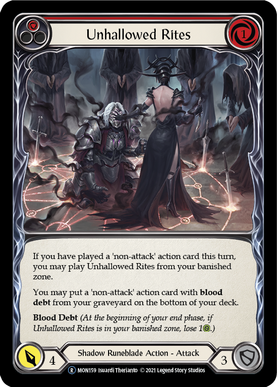 Unhallowed Rites (Red) [U-MON159-RF] Unlimited Rainbow Foil