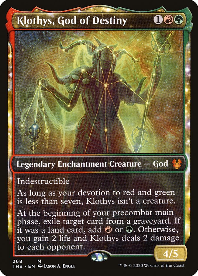 green god card mtg Pharika, of Affliction Crown Town Games the Gathering (MTG) trading and collectible card game (TCG/CCG) Klothys, God of Destiny (Showcase)