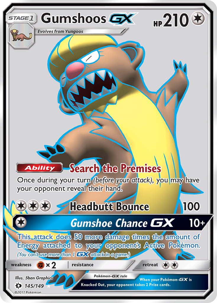 Gumshoos GX (145/149) [Sun & Moon: Base Set]