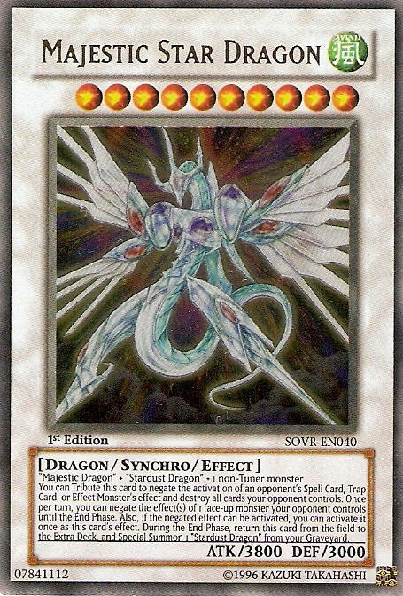yugioh star cards Majestic Star Dragon [SOVR-EN040] Ultra Rare