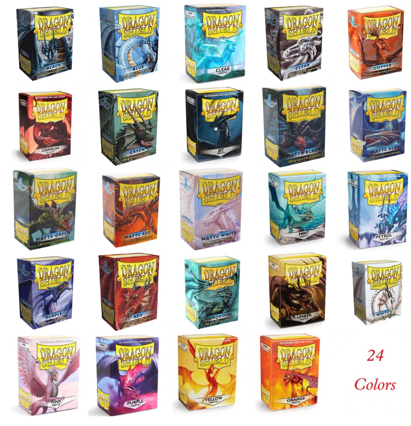 Dragon Shield Bundle: 13 Packs of 60 Count Japanese Size Mini Matte Card  Sleeves - All Available Colors - 780 Sleeves 