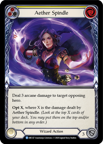 Aether Spindle (Yellow) [U-ARC127] Unlimited Rainbow Foil